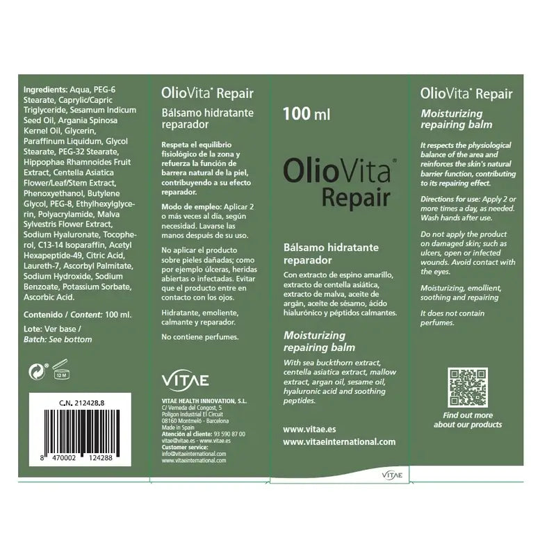 OlioVita Repair 100 ml – Mit Sanddorn und Hyaluronsäure