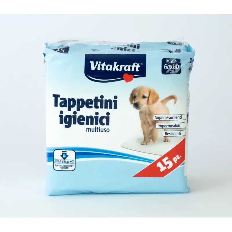 Vitakraft Welpen-Trainingsunterlagen 60 x 60 cm, 15 Stück