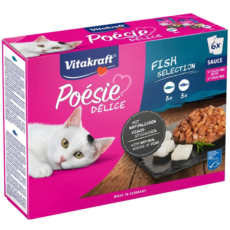 Vitakraft Poésie Delisauce Multipack Fisch 6 x 85 g