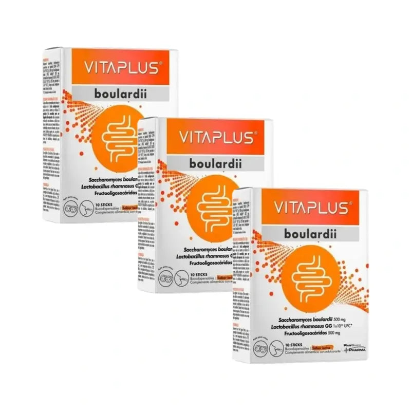 Vitaplus Boulardii Packung 3 x 10 Stäbchen