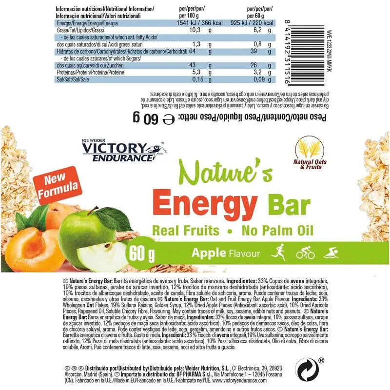 Weider Sieg Ausdauer Natur Energie Barr Apfel 24Ud