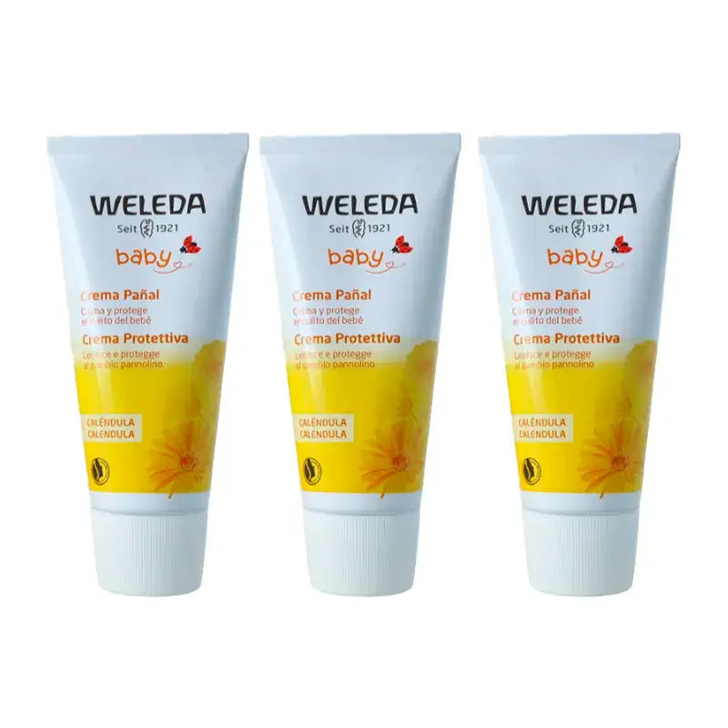 Weleda Baby Calendula Windelcreme , 3 x 75 ml