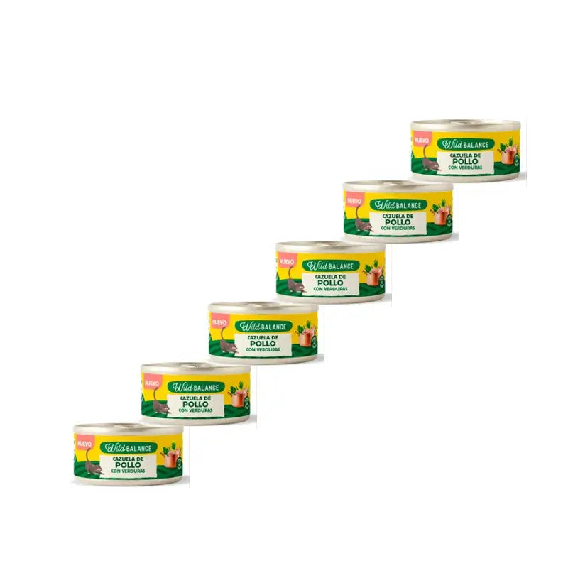 Wild Balance Dosenhuhn mit Gemüse für Katzen, 120 g, 6er-Pack