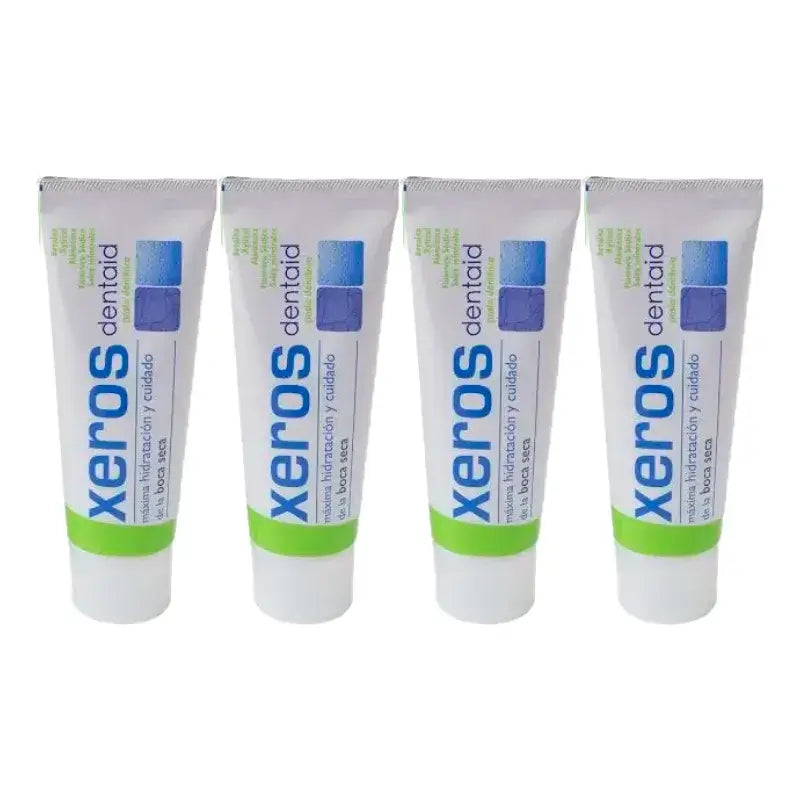 Xeros Dentaid Zahnpasta, Packung 4 x 75 ml