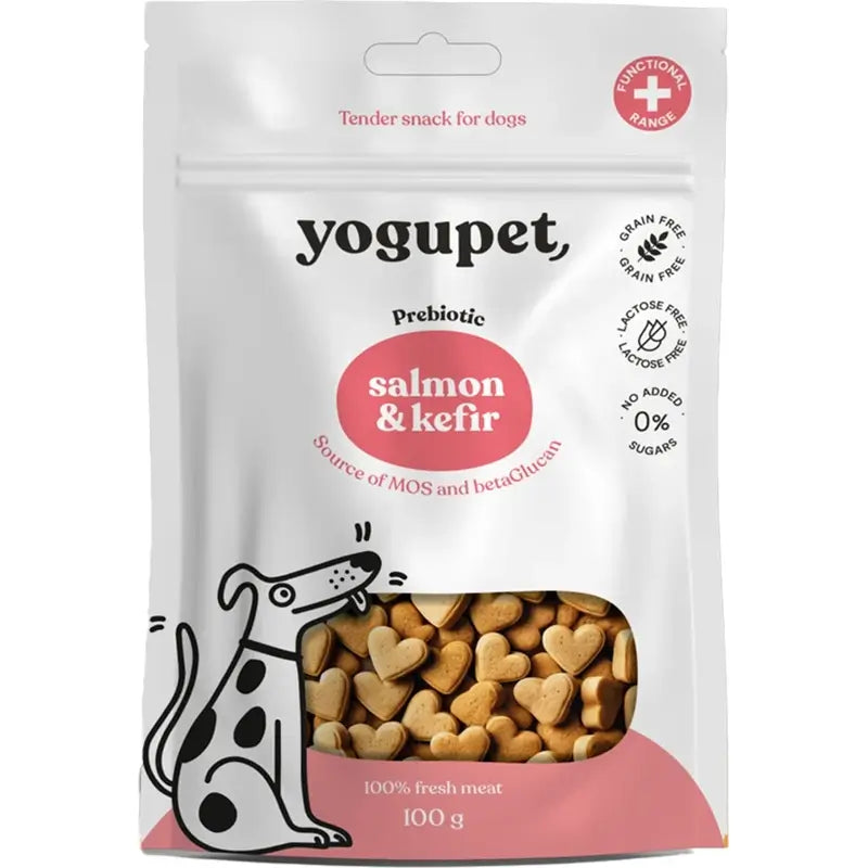 Yogupet Halbfeuchter Snack für Hunde Lachs & Kefir-Geschmack , 50 g