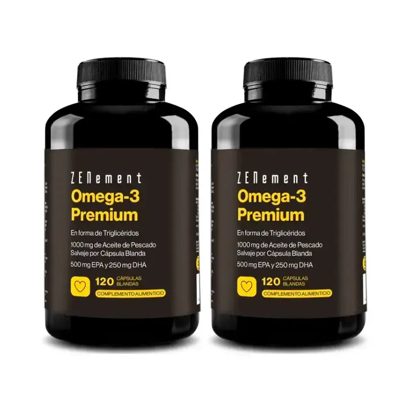 Zenement Omega-3 Premium, Packung mit 2 x 120 Weichkapseln