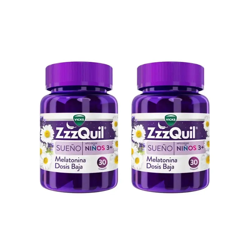 Zzzquil Natura Kinder Melatonin Low Dose +3 Jahre, 2X30 Gummis