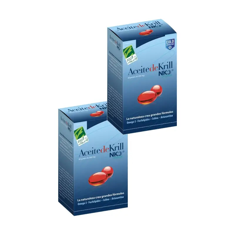 100 % Natura NKO-Krillöl, 2er-Pack à 120 Kapseln