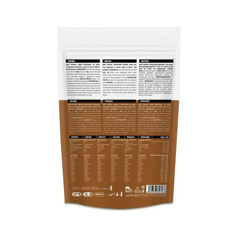 226Ers Whey Protein Gras gefüttert Gras gefüttert Cappuccino Protein Shake, 1000g