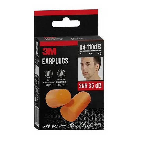 3M™ Schaumstoff-Gehörschutzstöpsel 1100, Snr 35 Db, 2 Paar