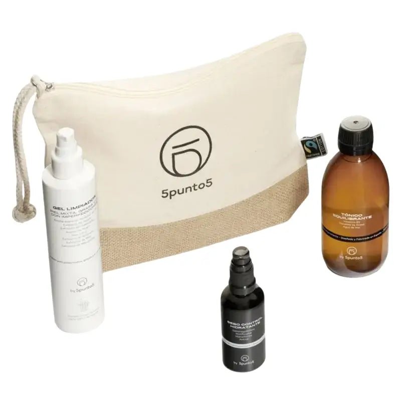 5Punto5 Set Sebocontrol (Reinigungsgel + ausgleichendes Gesichtswasser + Sebo Control Light Cream)