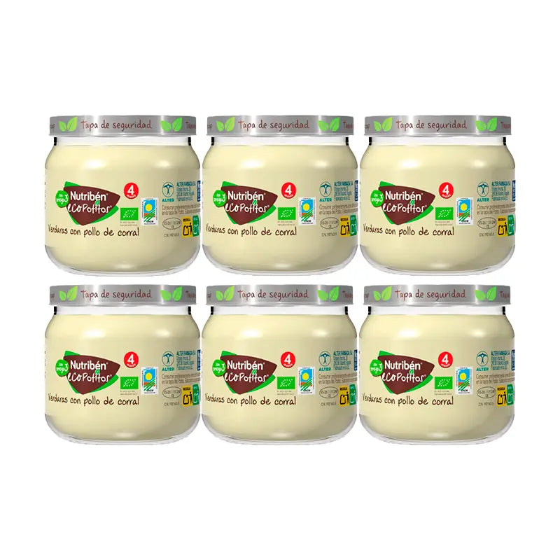 Nutriben Potito Eco Home Fleisch-Gemüse-Huhn 6x120 Gr