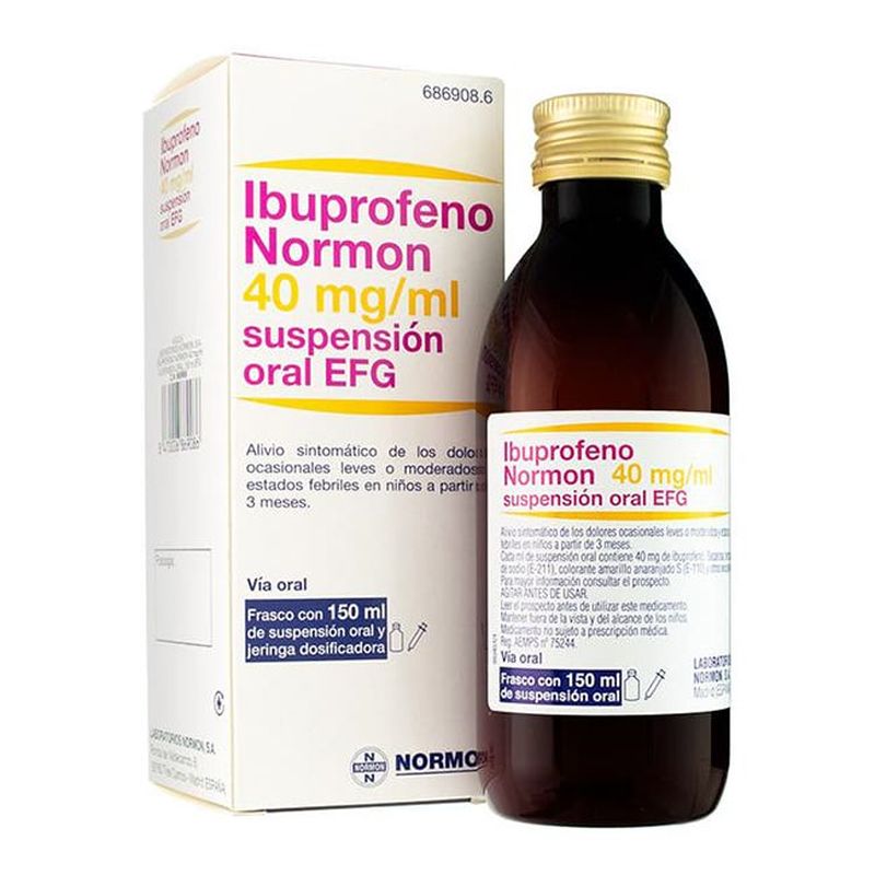 Normon Ibuprofen Efg 40 Mg/Ml Suspension zum Einnehmen, 1 Fläschchen 150 ml