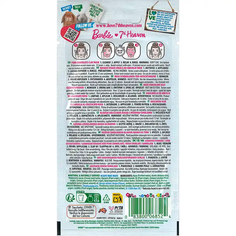7 Heaven Barbie Rosa Schokolade Lehm-Maske