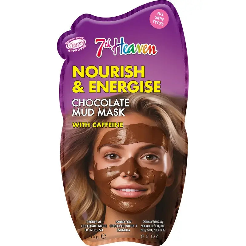 7 Heaven Chocolate Mud Mask mit Koffein Nährt und regt an, 15 Gramm