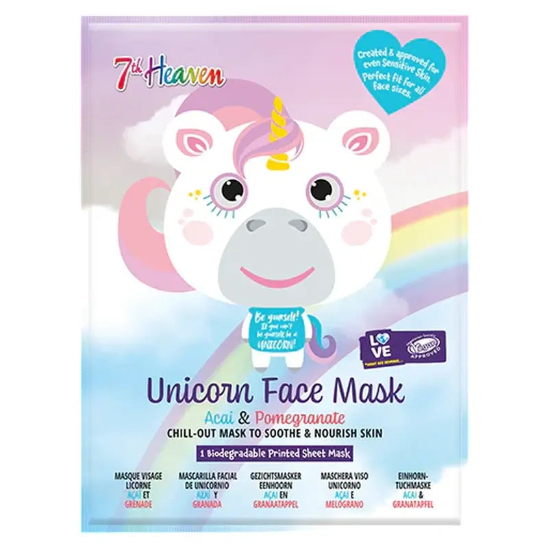 7 Heaven Animal Mask Einhorn Stoffmaske , 1 Stk.