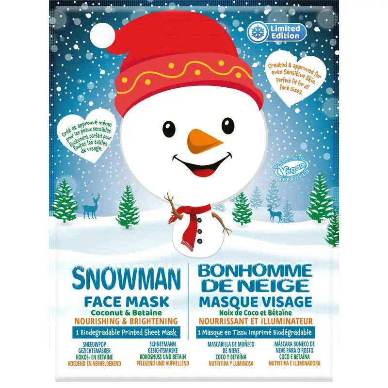 7 Heaven Snowman Christmas Cloth Mask , 1 Stk.