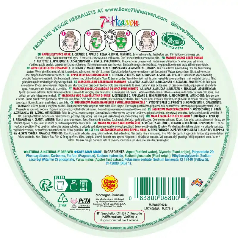 7 Heaven Jelly Chupa Chups Apfel-Gelee-Maske