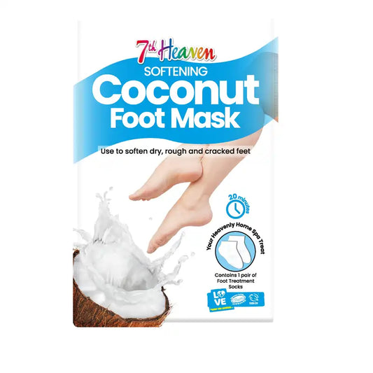 7 Heaven Coconut Softening Foot Mask , 2 Stück