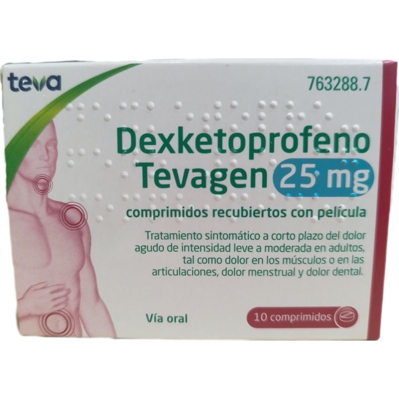Tevagen Dexketoprofen 25 mg, 10 Filmtabletten