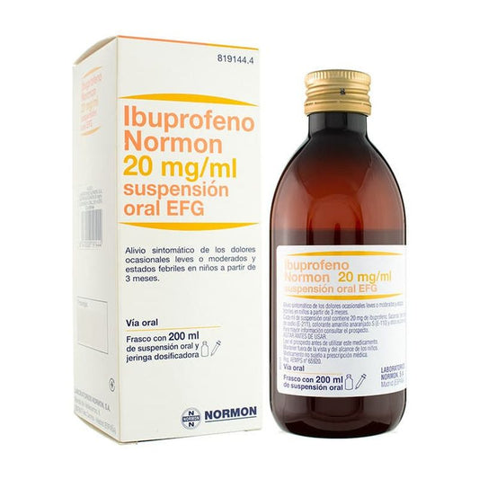 Normon Ibuprofen 20 Mg/Ml Suspension zum Einnehmen, 1 Flasche 200 ml
