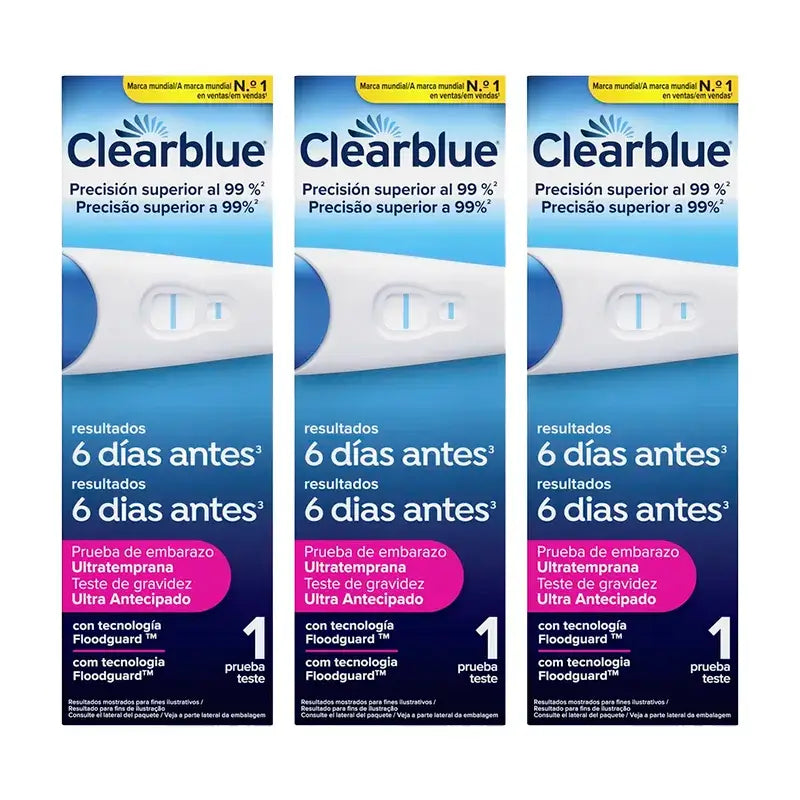 Clearblue Frühschwangerschaftstest Packung Analoger Schwangerschaftstest, 3 Tests