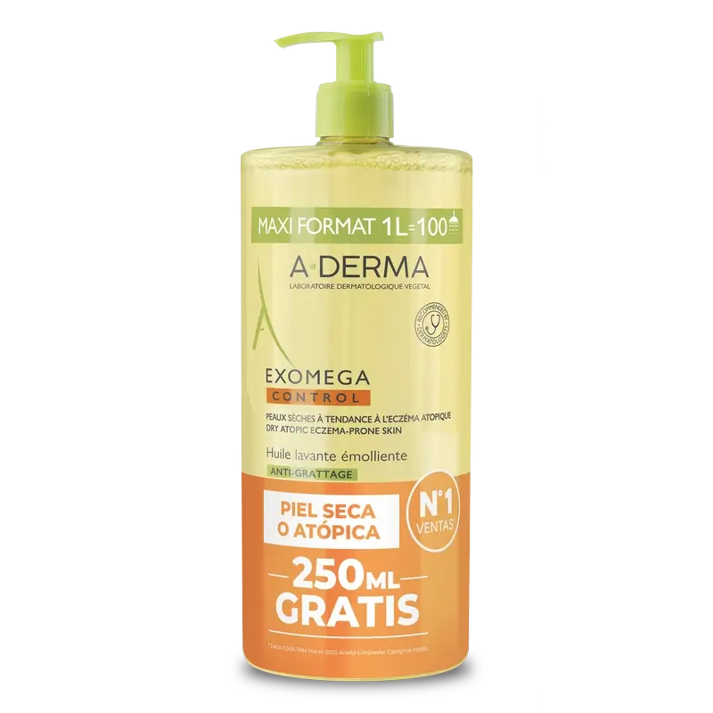A-Derma Exomega Control Anti-Juckreiz Emollient Reinigungsöl , 1000 ml