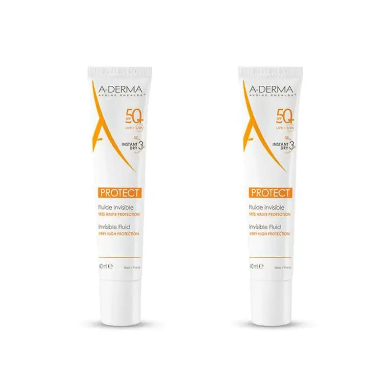 A-Derma Aderma Schützen Unsichtbare Sonne Fluid Spf50+, 2X40 Ml