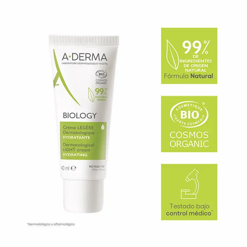 A-Derma Biology Light Dermatologische Feuchtigkeitscreme 40 ml