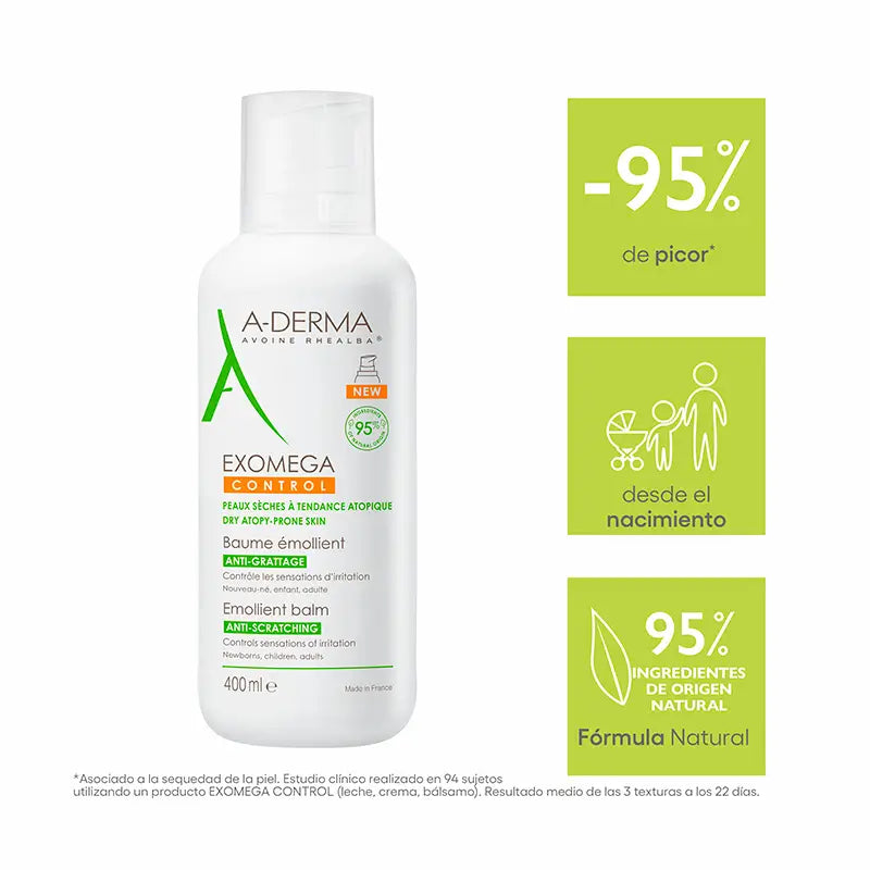 A-Derma Exomega Control Feuchtigkeitsbalsam 400 ml