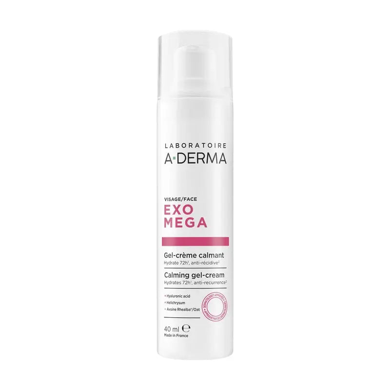 A-Derma Exomega Beruhigende Gel-Creme für das Gesicht, 40 ml