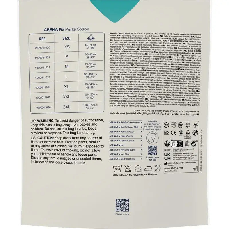 Abena Fix Fixierhöschen aus Baumwolle, Größe XL, 10 Stück