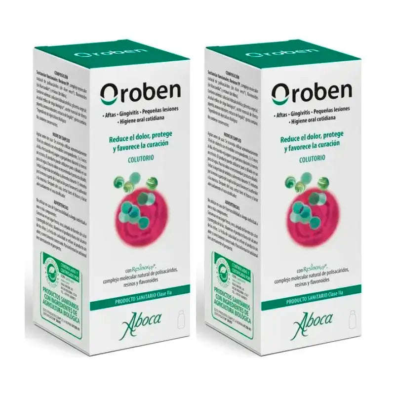 Aboca Oroben Aftagen Mundspülung, 2x150 ml