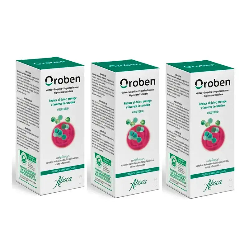 Aboca Oroben Aftagen Mundspülung, 3x150 ml