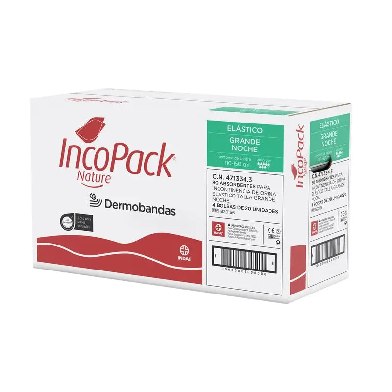 Incopack Nature Elastic Absorbent Absorbent Large Size, 80 Stück.