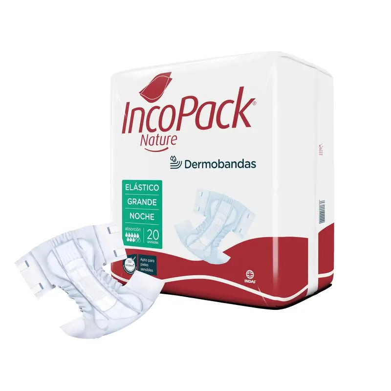 Incopack Nature Elastic Absorbent Absorbent Large Size, 80 Stück.