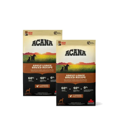 Acana Canine Adult Heritage für große Rassen, 2er-Pack à 11,4 kg, Hundefutter
