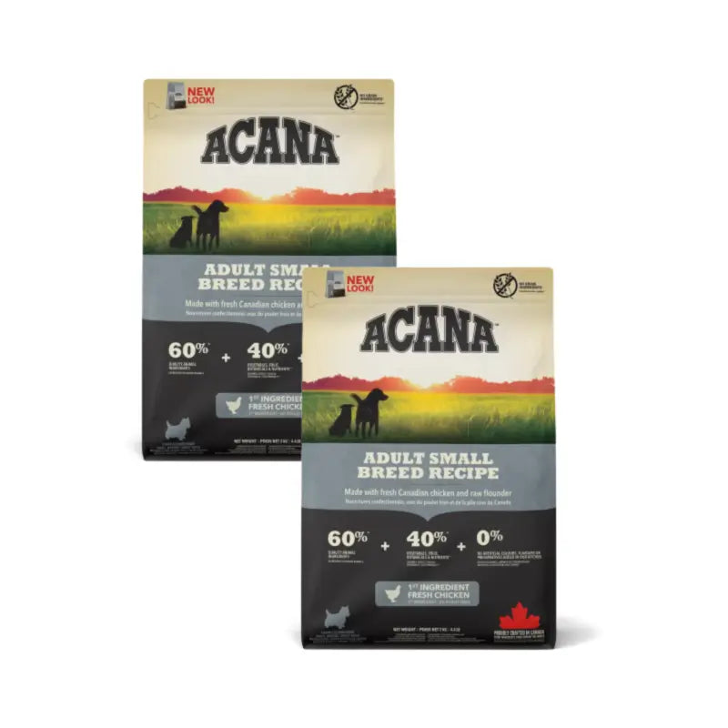 Acana Canine Adult Heritage für kleine Rassen, 2er-Pack à 2 kg, Hundefutter