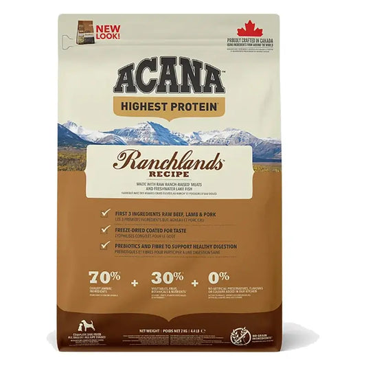 Acana Canine Adult Regionals Ranchlands Prairie 2kg Hundefutter für Hunde