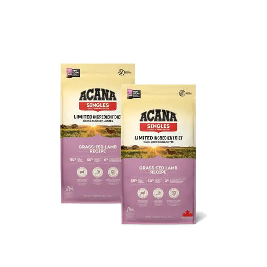 Acana Canine Adult Singles Grasgefüttert 17 Kg Hundefutter, Packung 2