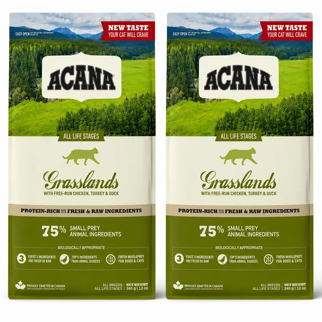 Acana Feline Adult Grasland 4,5 kg Katzenfutter, Packung 2