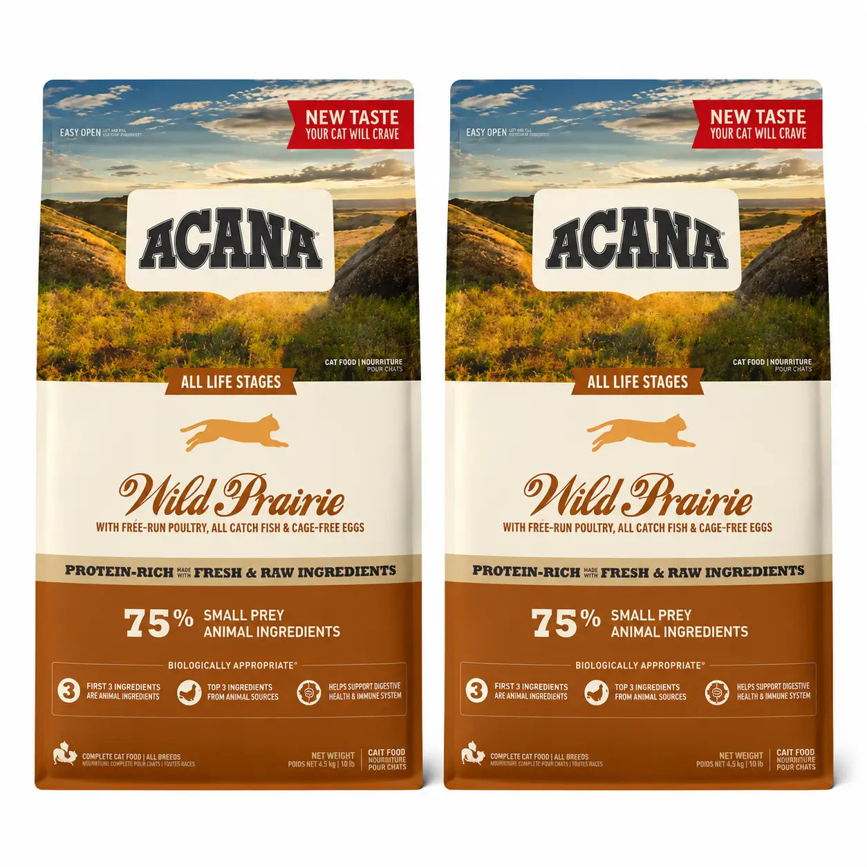 Acana Feline Adult Wild Prairie 4,5 Kg Katzenfutter, Packung 2
