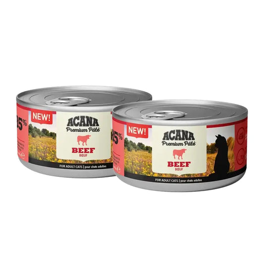 Acana Feline Premium Rindfleisch-Pastete, 2er-Pack à 24 x 85 g Nassfutter für Katzen