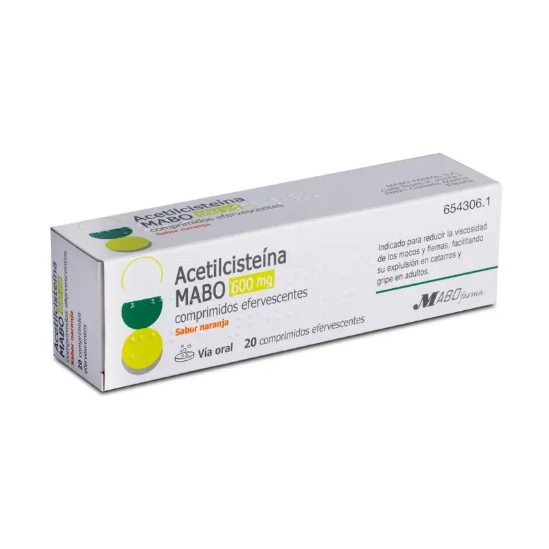 Acetylcystein Mabo 600 mg Orangengeschmack, 20 Brausetabletten