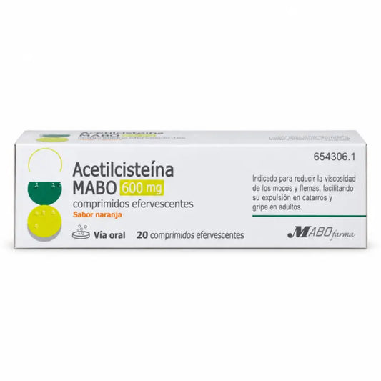 Acetylcystein Mabo 600 mg Orangengeschmack, 20 Brausetabletten