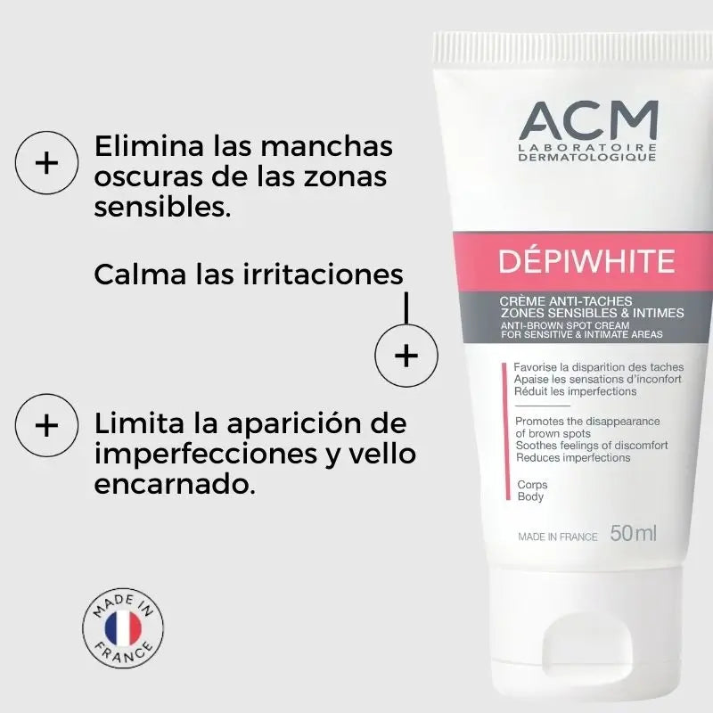Acm Laboratoire Dépiwhite Anti-Flecken-Creme Empfindlicher & Intimbereich, 50 ml