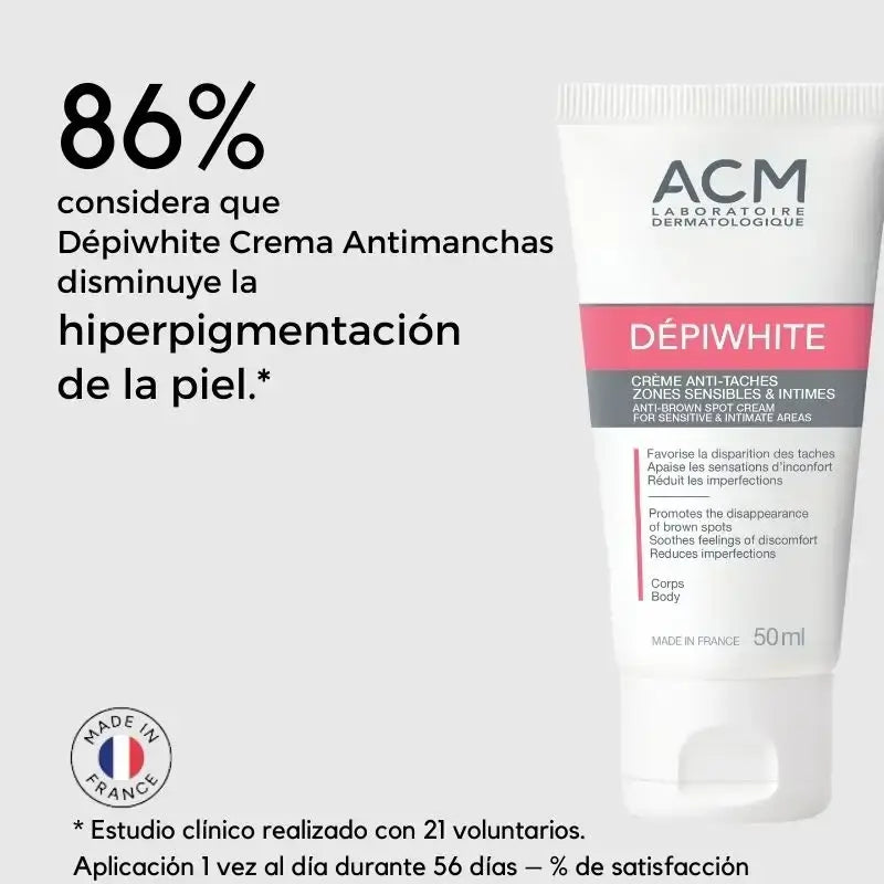 Acm Laboratoire Dépiwhite Anti-Flecken-Creme Empfindlicher & Intimbereich, 50 ml