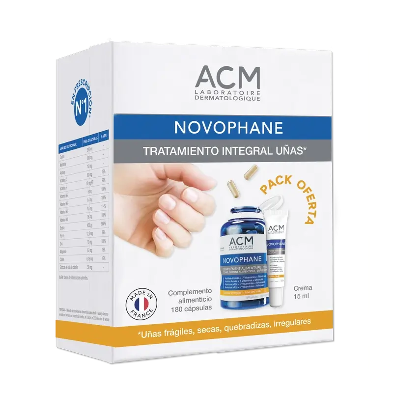 Acm Laboratoires Novophane komplette Nagelbehandlung Pack 3 Monate