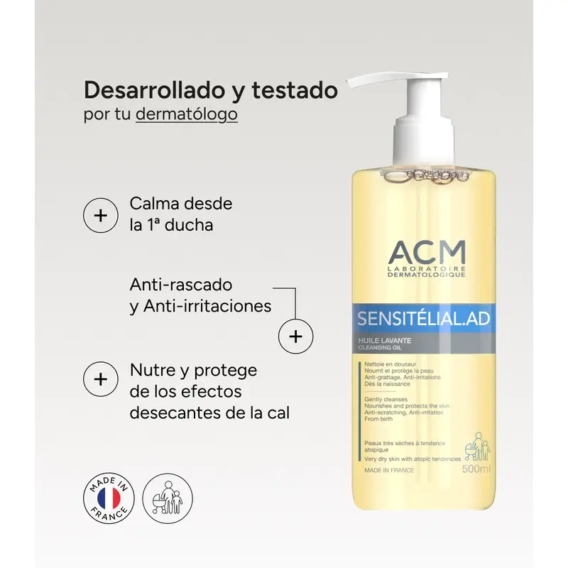 Acm Laboratoires Sensitelial.Ad Waschöl 500 Ml