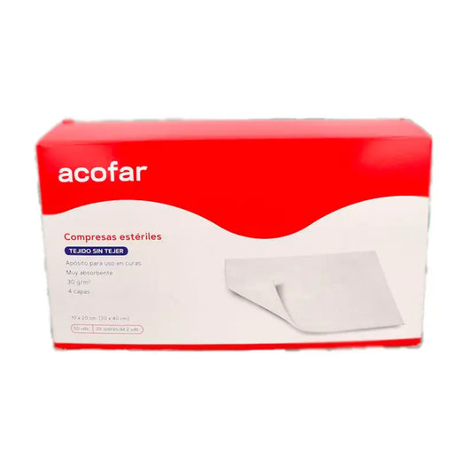 Acofar Sterile Non-Woven Pads 20X10, 50 units